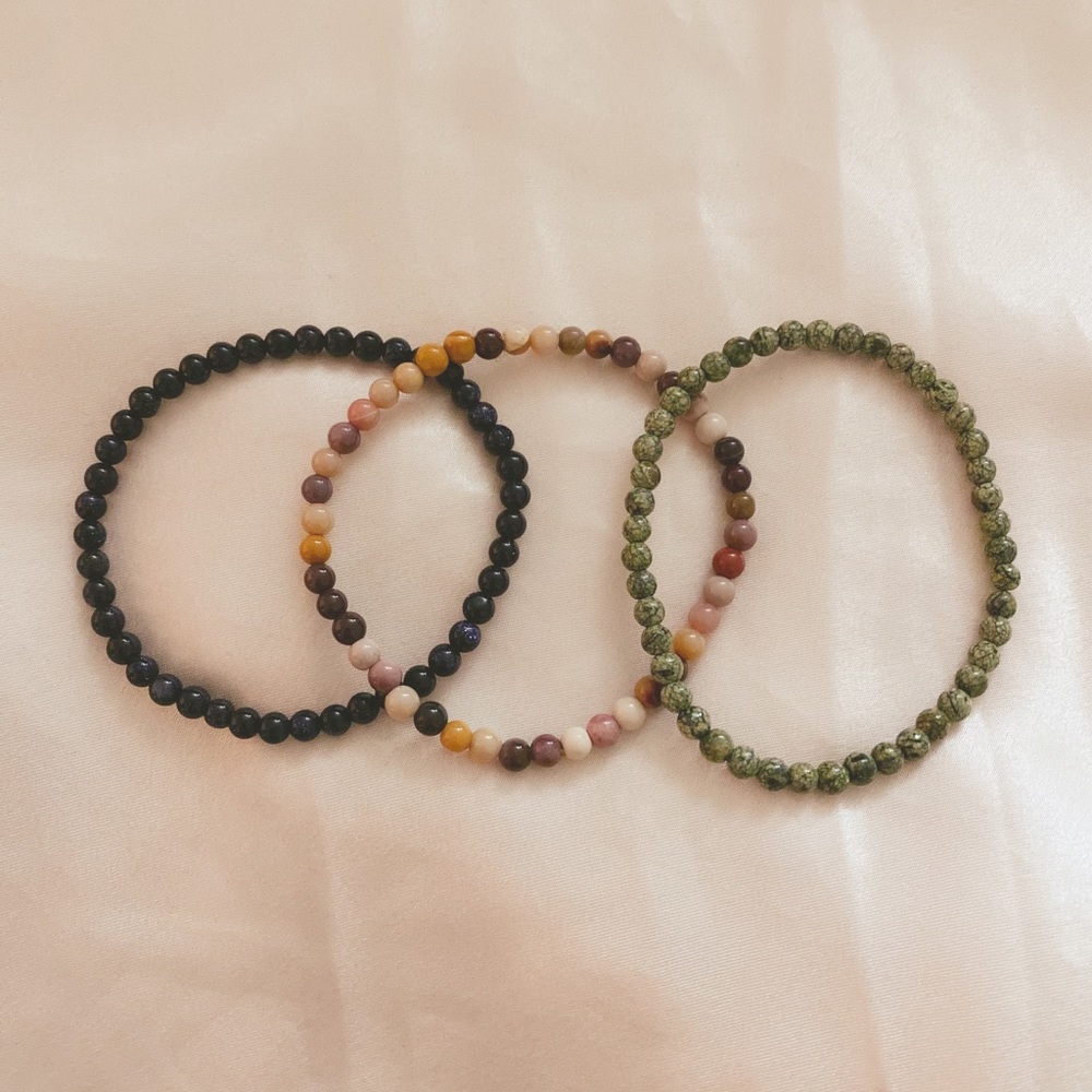 SALE! Set of 3 Beaded Layering Bracelets